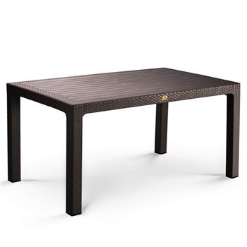 Rattan 90x150 Camsız Bahçe Masası
