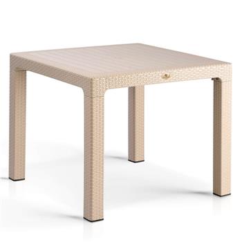 Rattan 90x90 Camsız Bahçe Masası