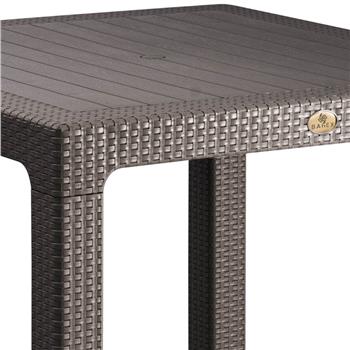 Rattan 90x90 Camsız Bahçe Masası