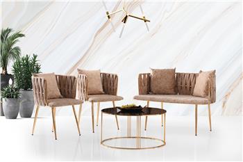 Sarmaşık Çay Seti Altın Ayak