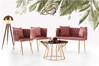 Sarmaşık Çay Seti Altın Ayak