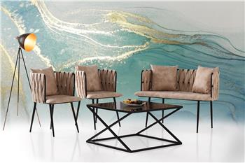 Sarmaşık Çay Seti Boyalı Ayak