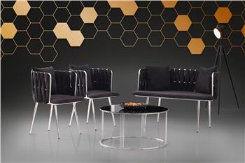 Sarmaşık Çay Seti Krom Ayak