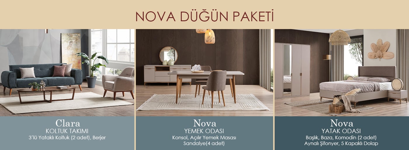 Nova Düğün Paketi Ende Mobilya