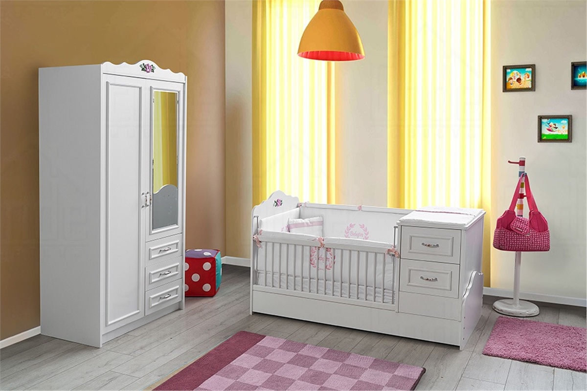Duru Büyüyen Beşikli Bebek Odası - Ende Mobilya - Lüleburgaz