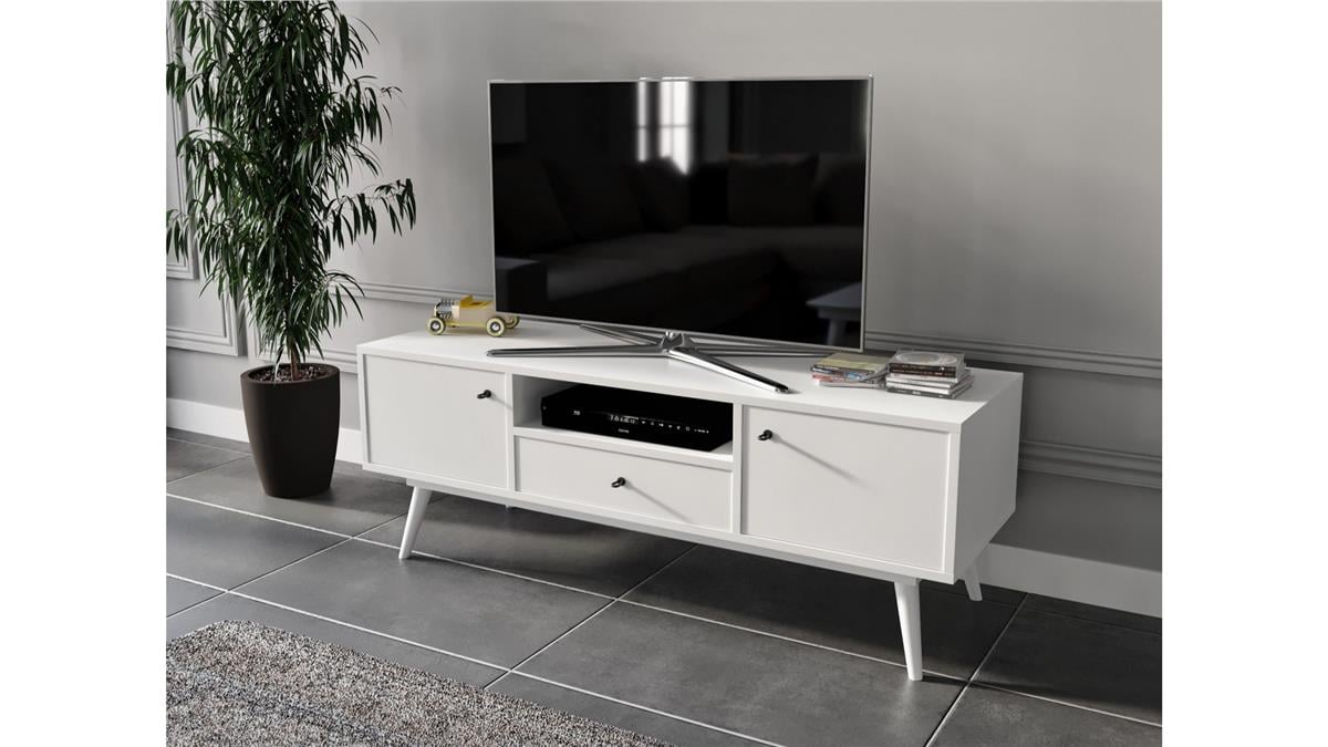 Fleksi Beyaz 140 cm TV Sehpası_Ende Mobilya_luleburgaz