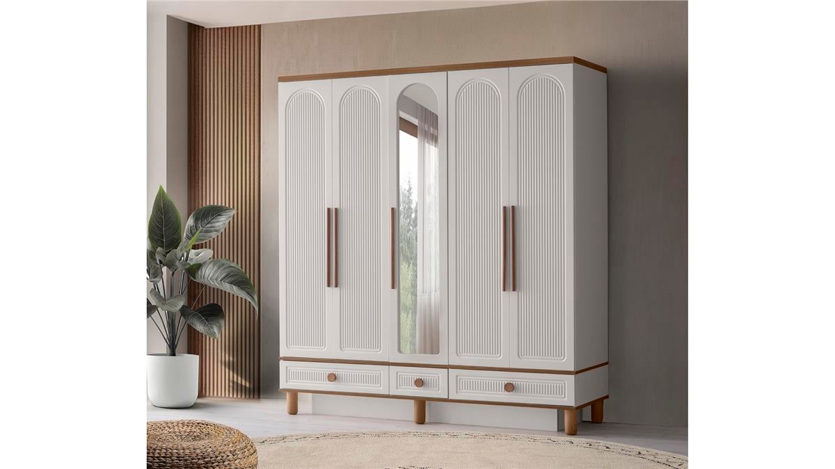 Irmak MDF 5 Kapaklı Dolap_Ende Mobilya_luleburgaz