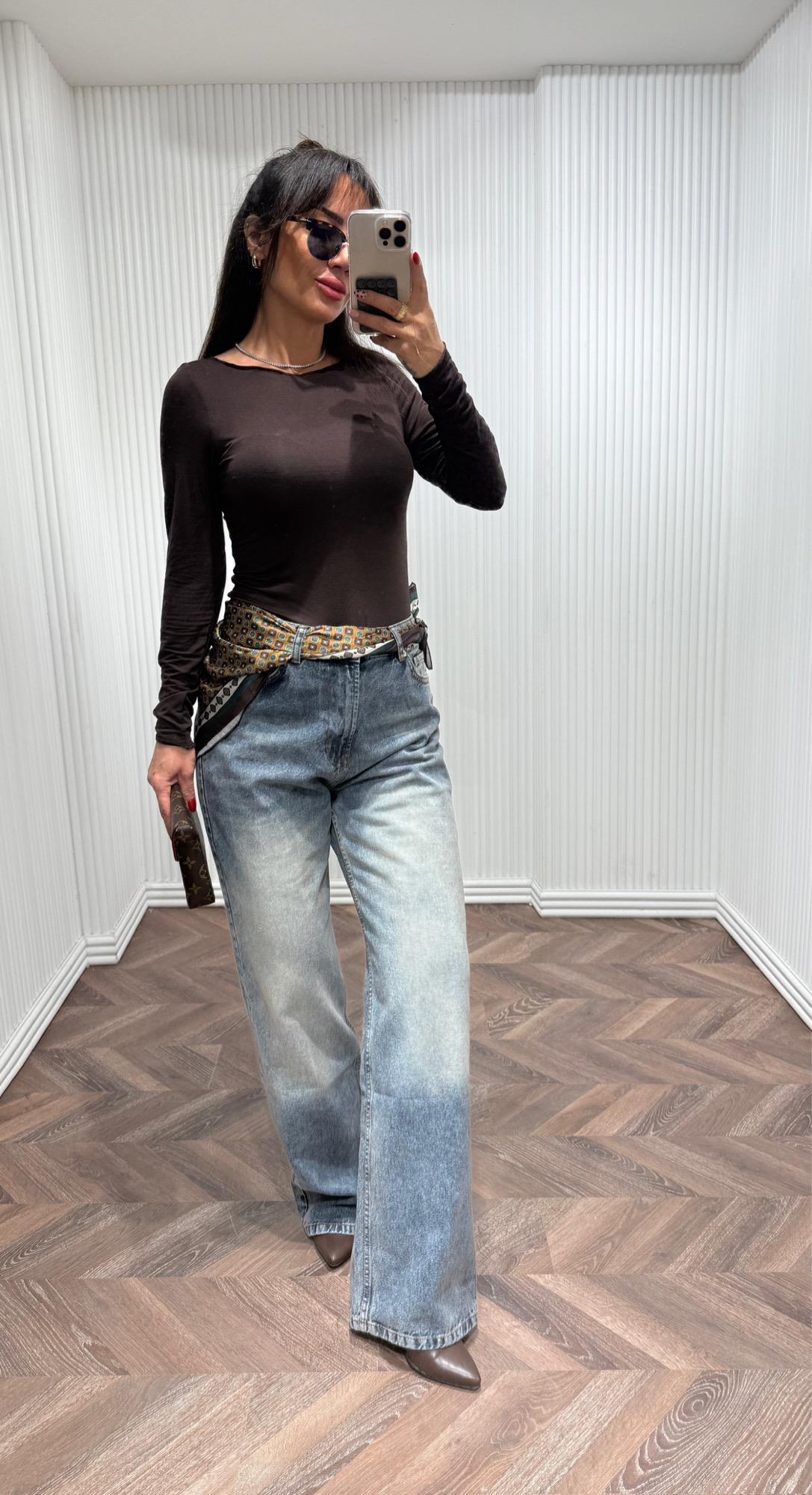 Newa Fularlı Kot Denim Pantolon No Sıfır 8