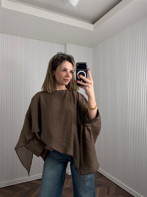 EXETER Kahve  Uçuşan Bluz No Sıfır 8