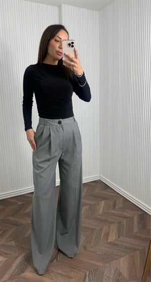 FELİNG Açık Gri  Kumaş Palazzo Pantolon No Sıfır 8
