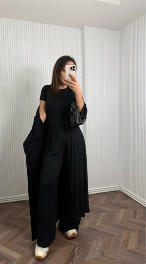 NİPES Siyah Penye 3 lü Takım No Sıfır 8