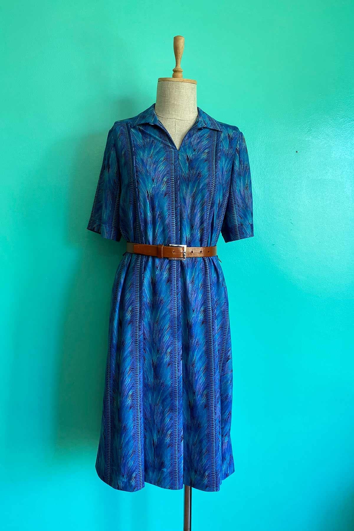 Vintage Desenli Elbise