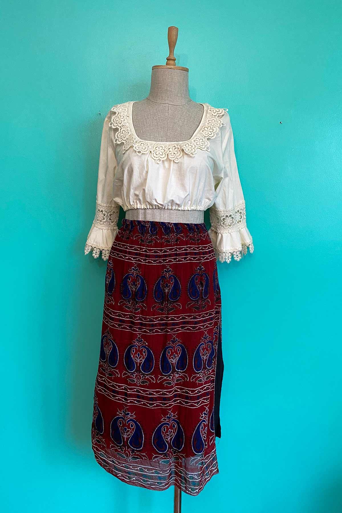 Vintage Etnik Desen Etek