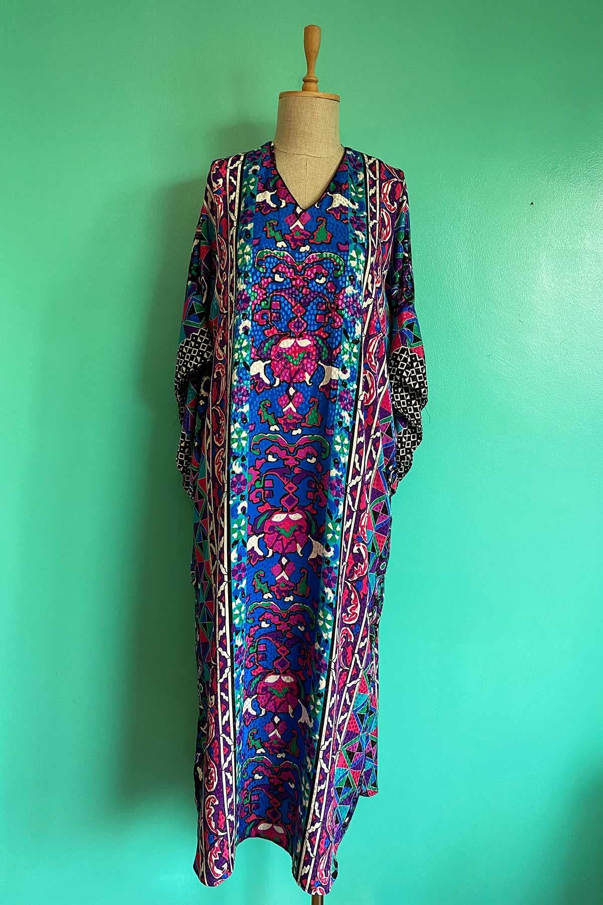 Vintage İpek Elbise