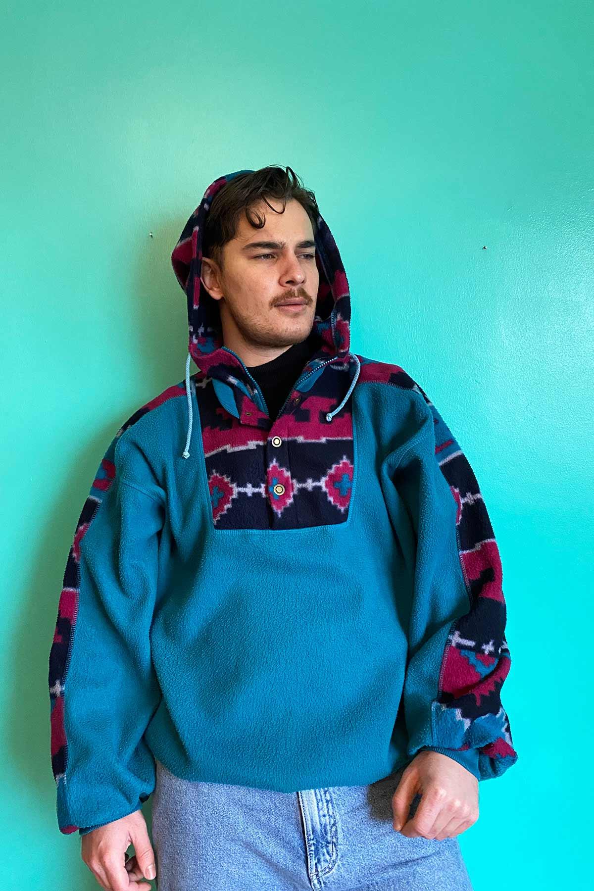 Vintage Kapşonlu Polar