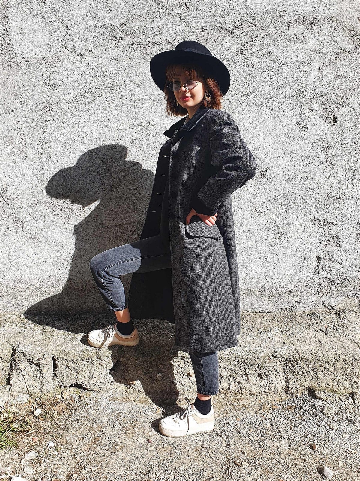 Vintage Kaşe  Kaban