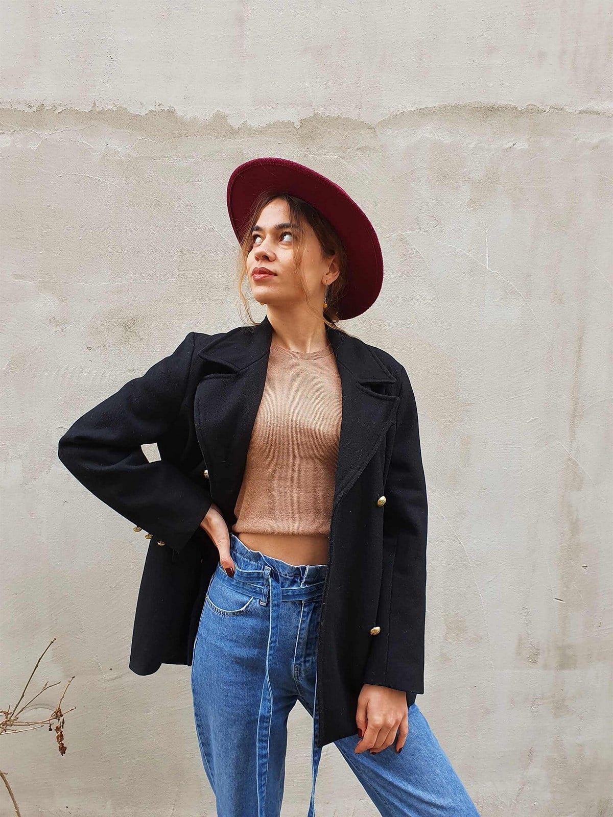 Vintage Kaşe Kaban