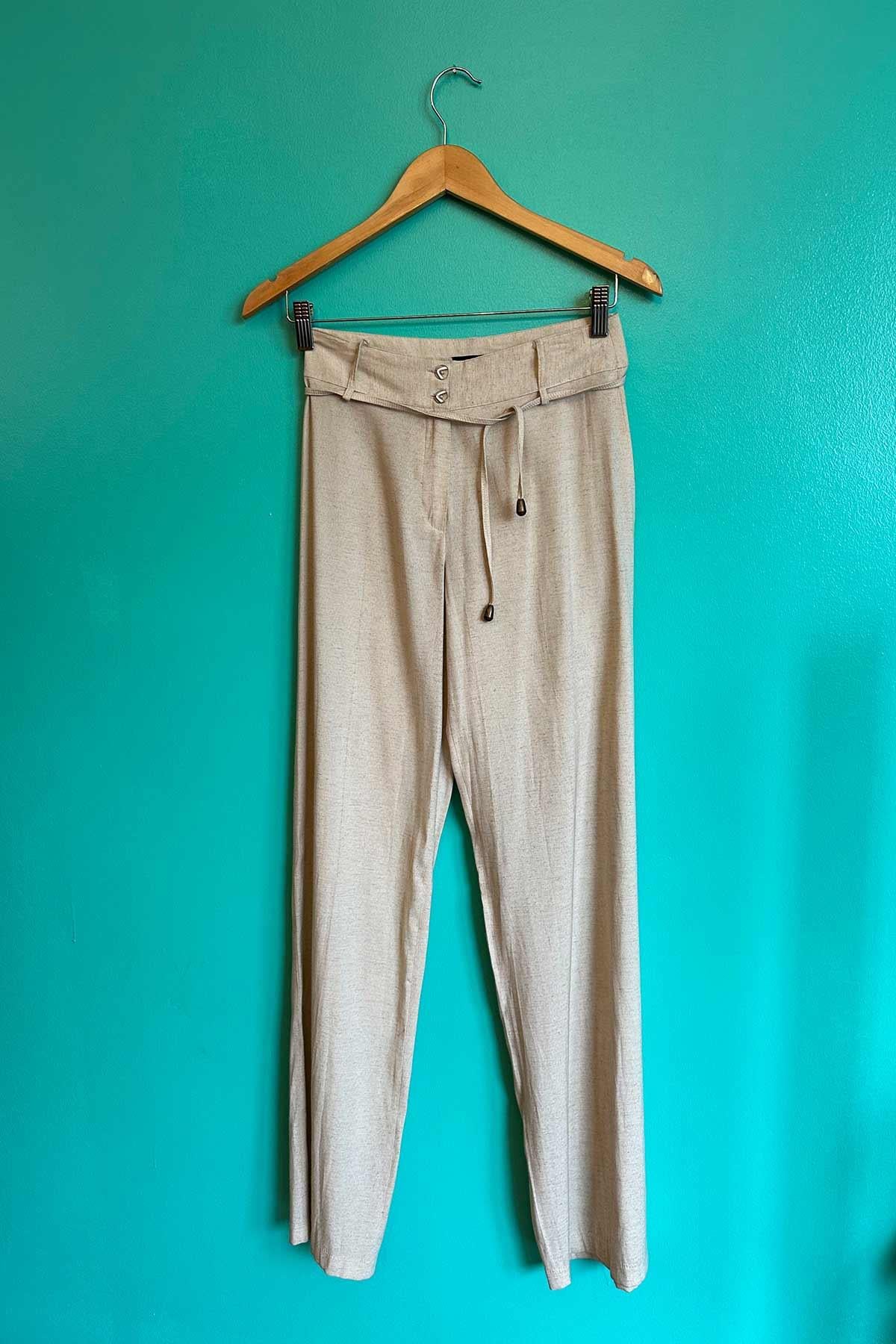 Vintage Keten Pantolon