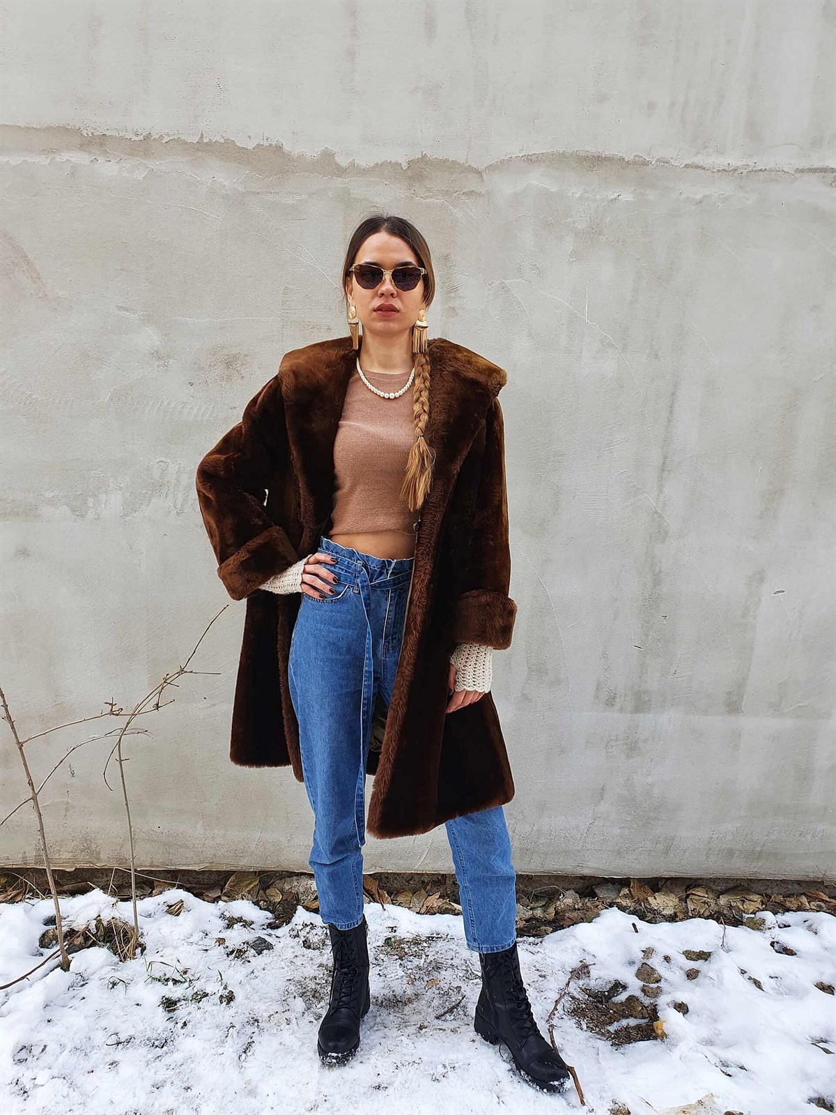 Vintage Pelüş Kaban