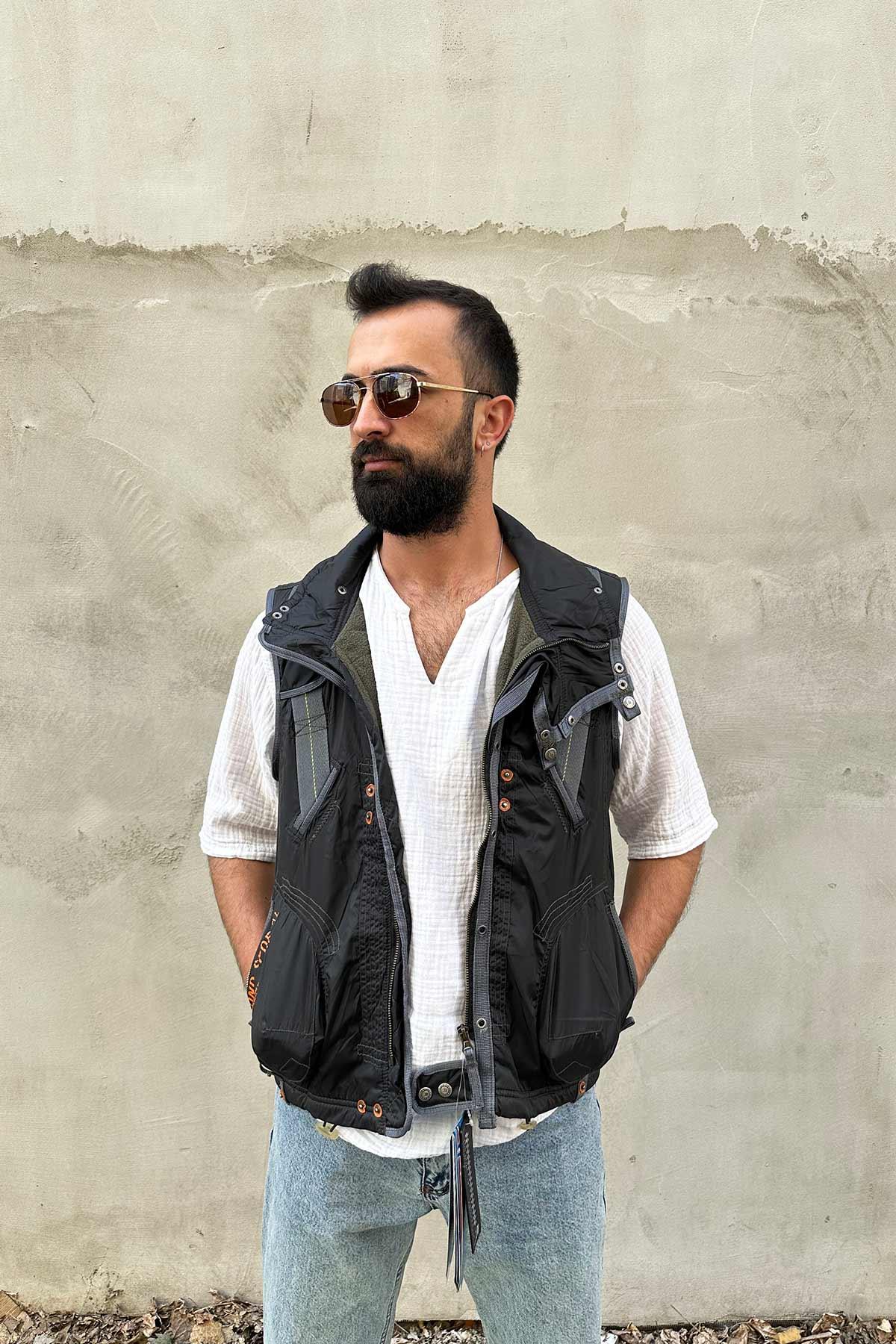 Vintage Polar Astarlı Outdoor Yelek
