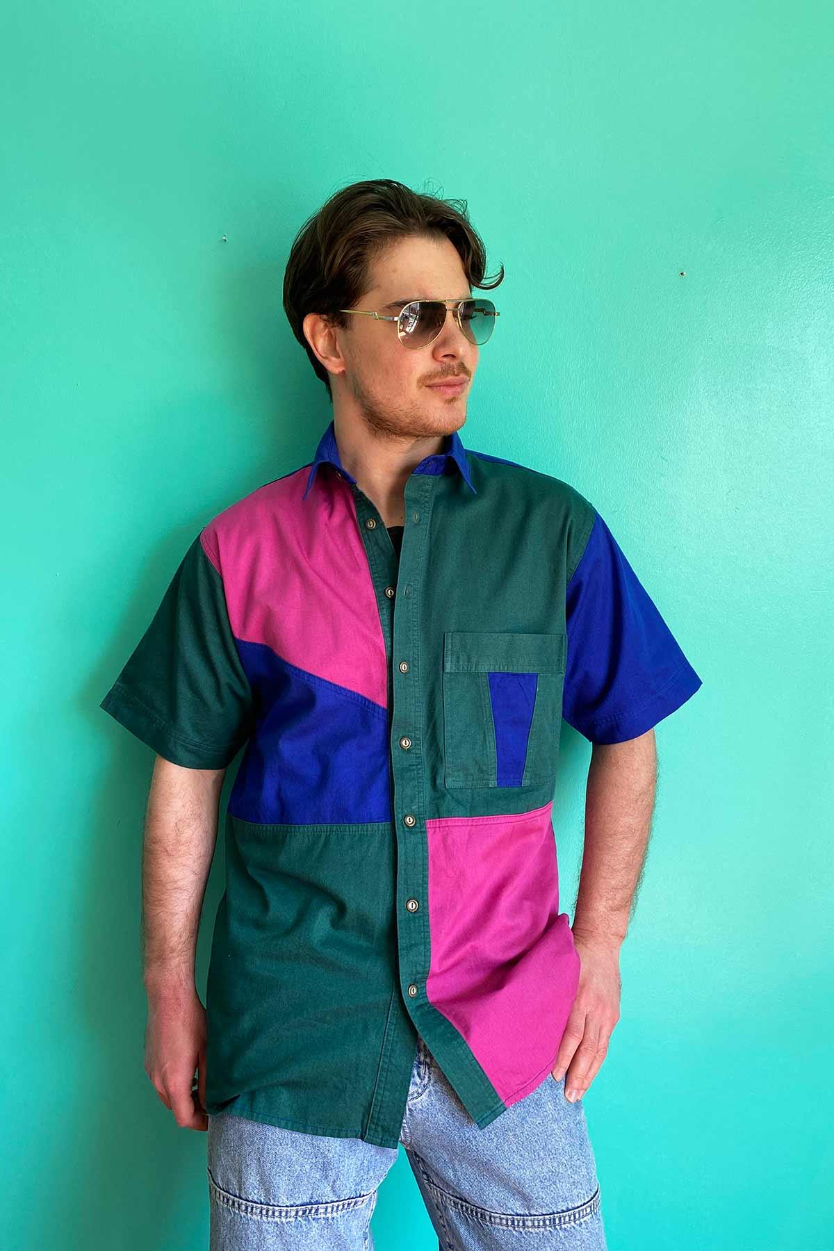 Vintage Renkli Cotton Gömlek