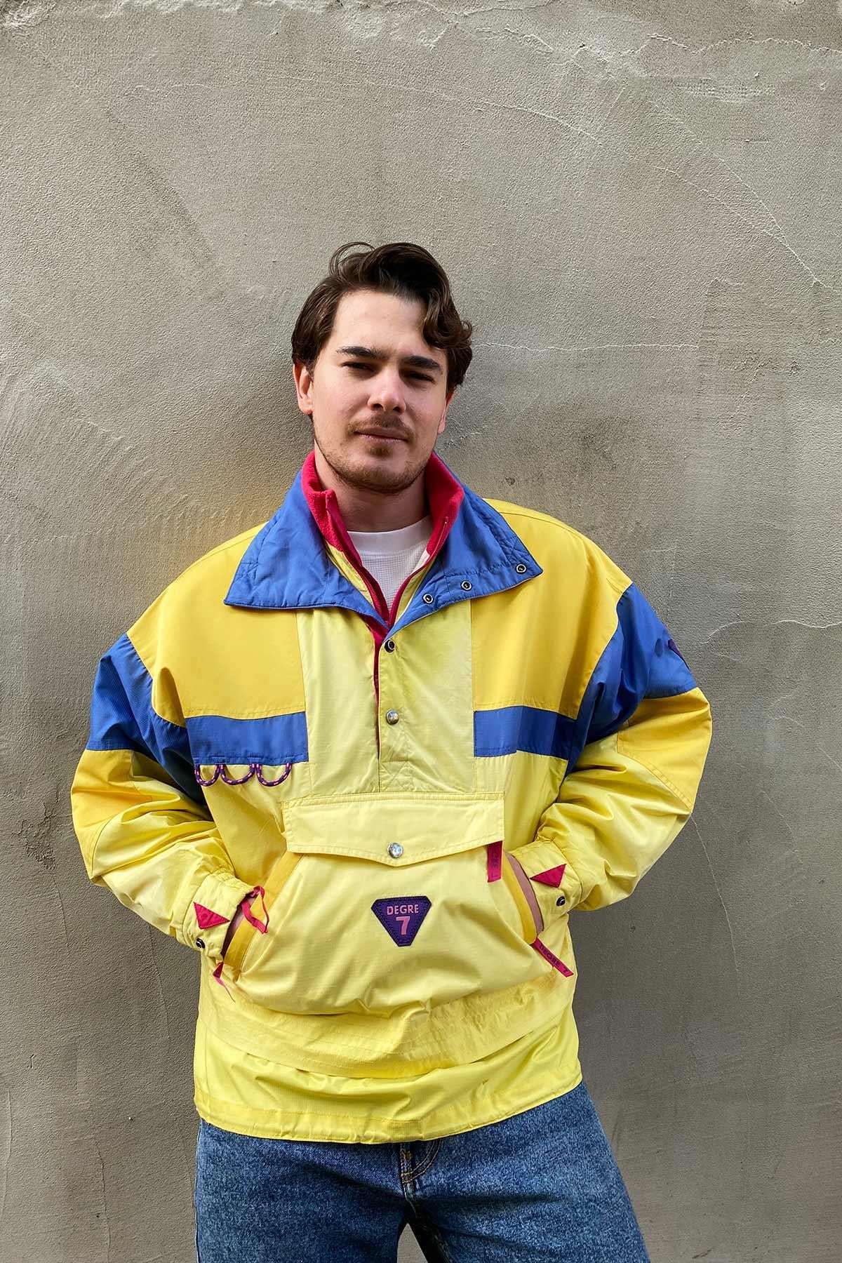 Vintage Renkli Kanguru Mont