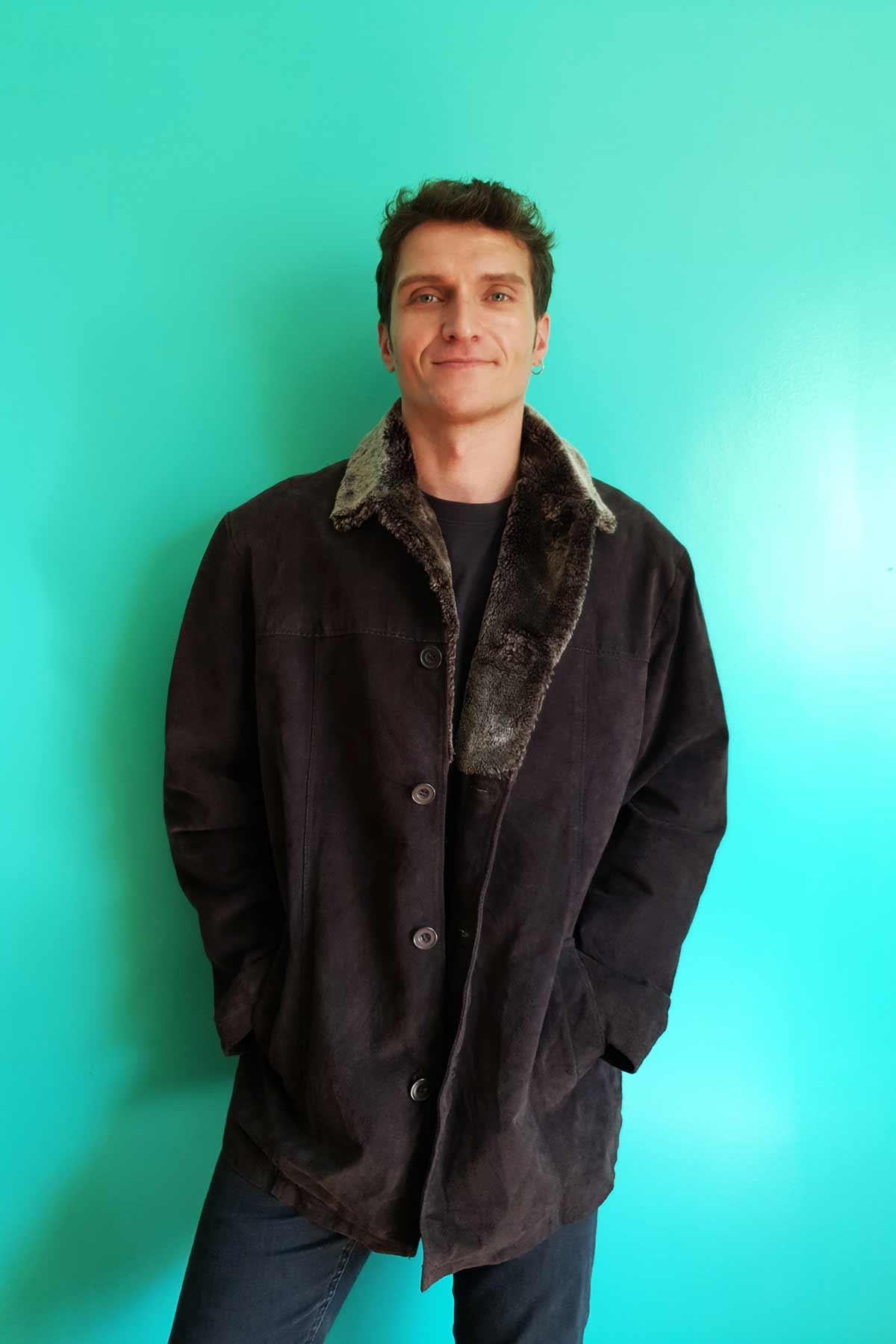 Vintage Süet Deri Kaban