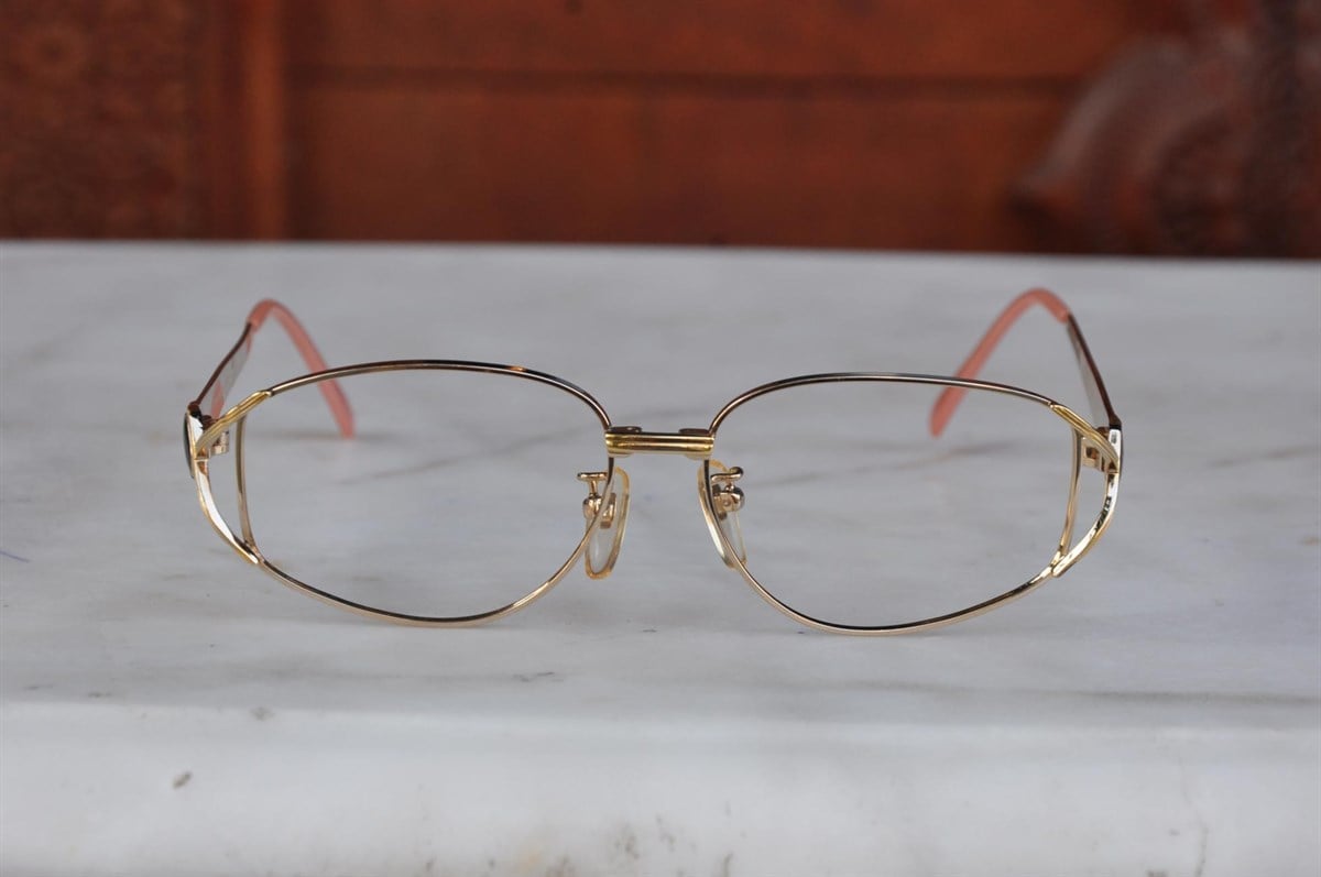 vintage altın kaplama optik çerçeve
