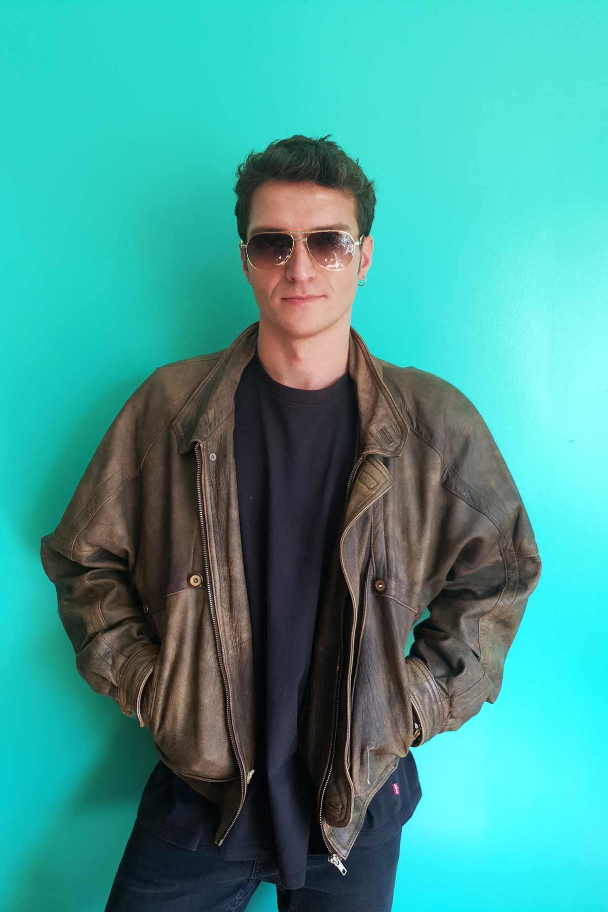 Vintage Bomber Deri Mont