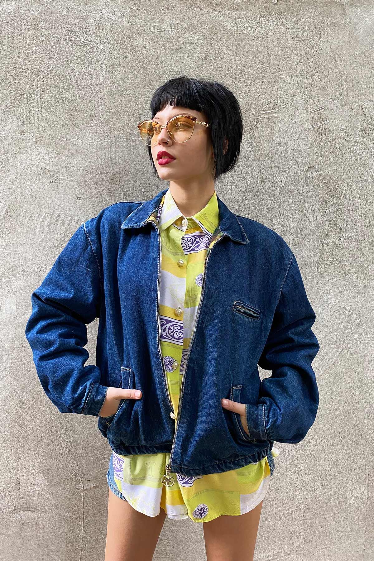 Vintage Bomber Kot Ceket