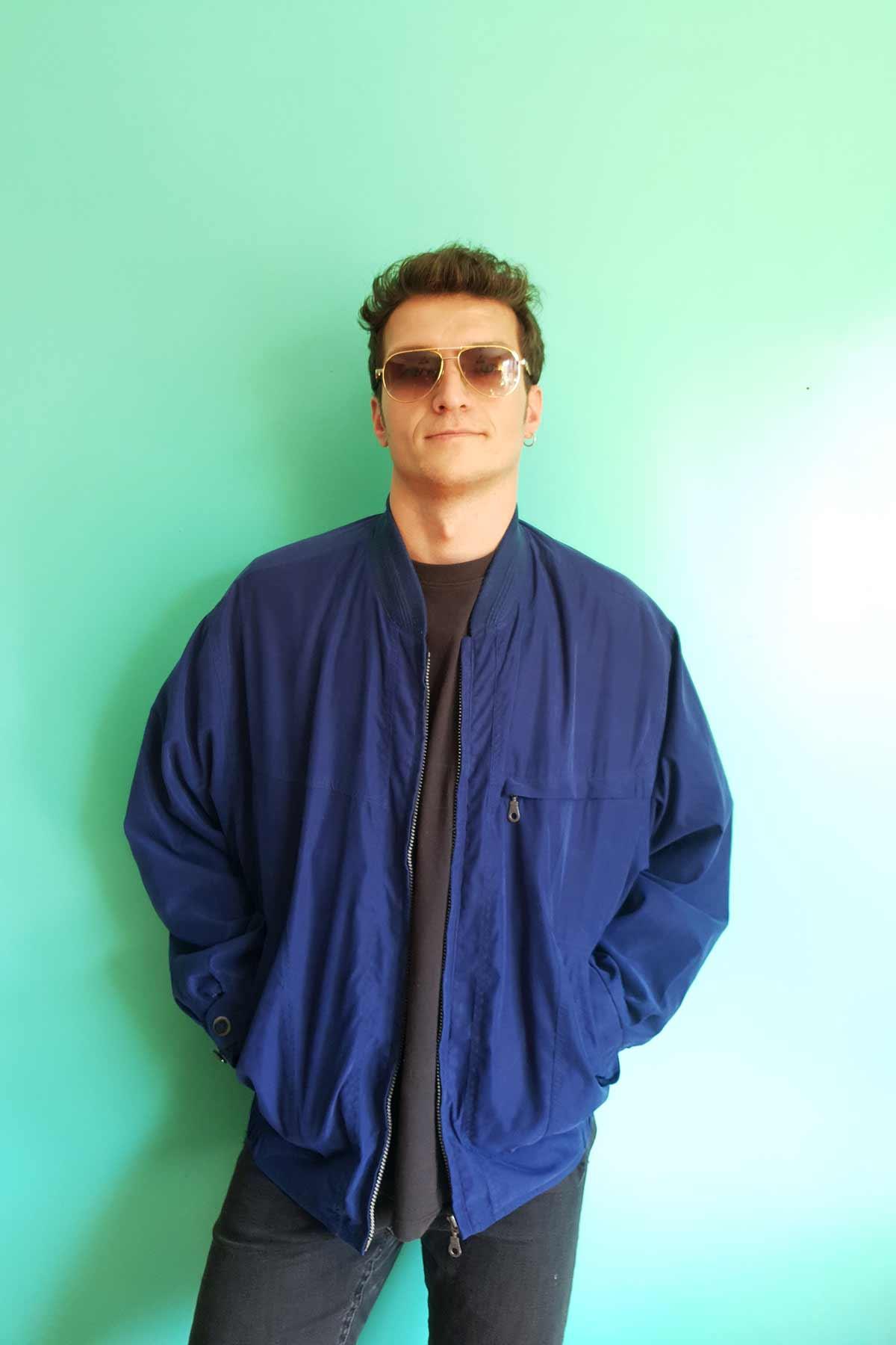 Vintage Bomber Mavi Mont