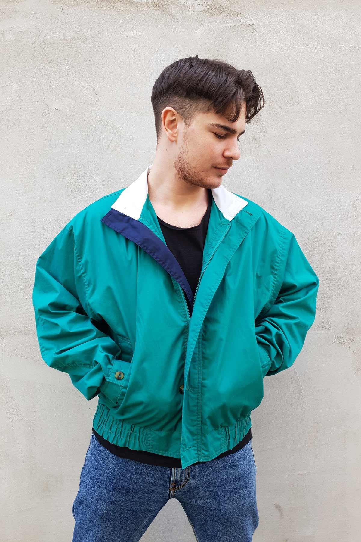 Vintage Bomber Yeşil Mont