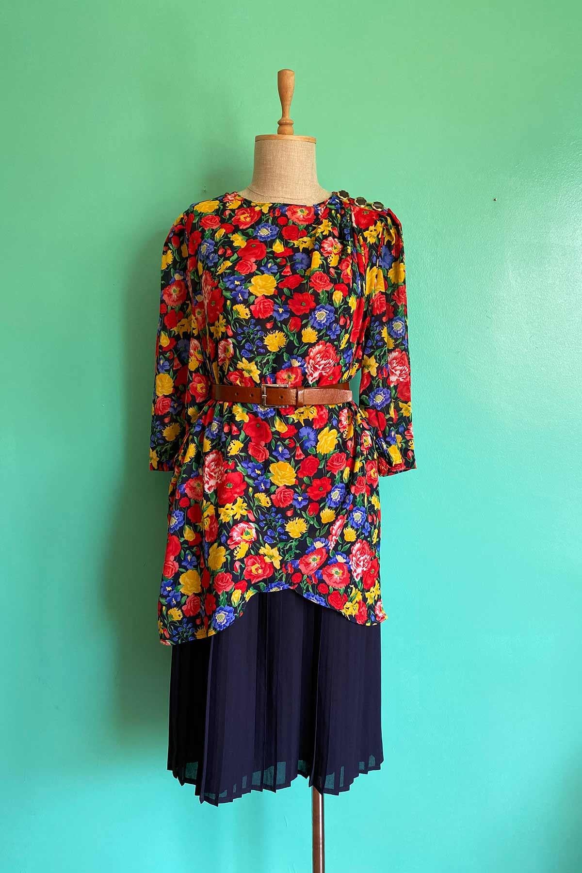 Vintage Çiçekli Elbise