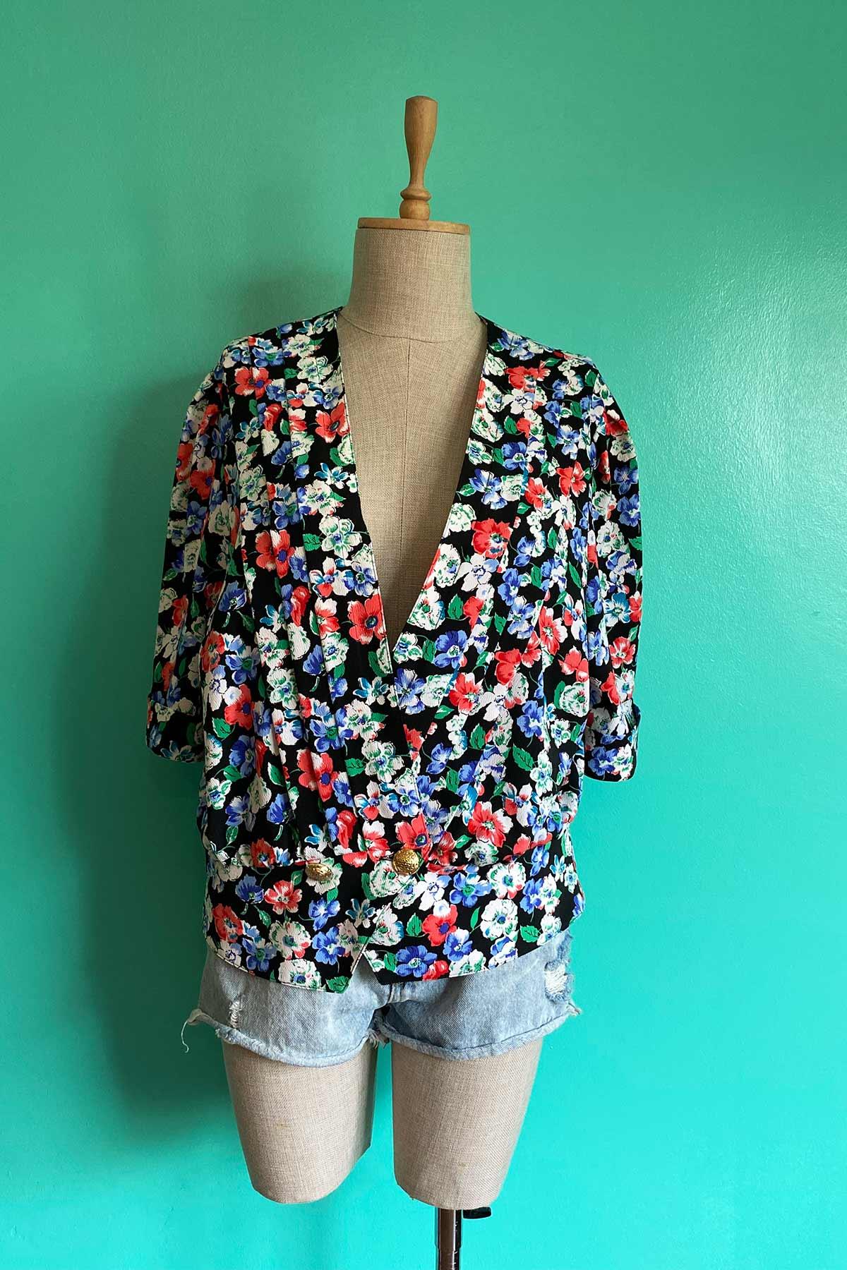 Vintage Çiçekli Gömlek