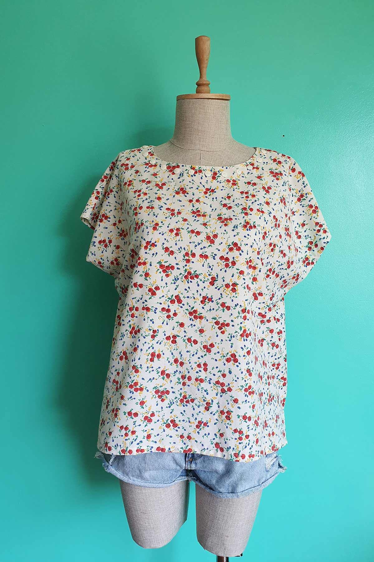 Vintage Çiçekli Tshirt