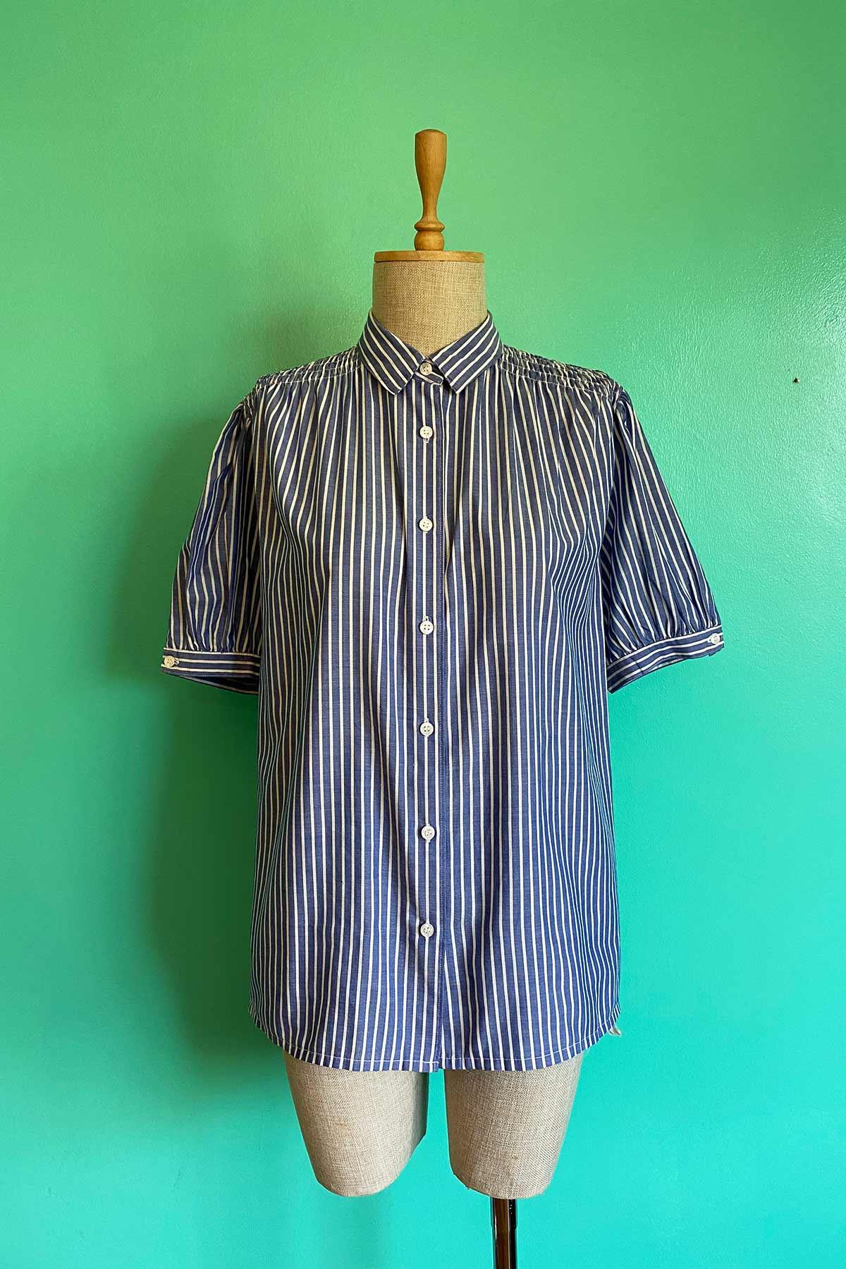 Vintage Çizgili Cotton Gömlek