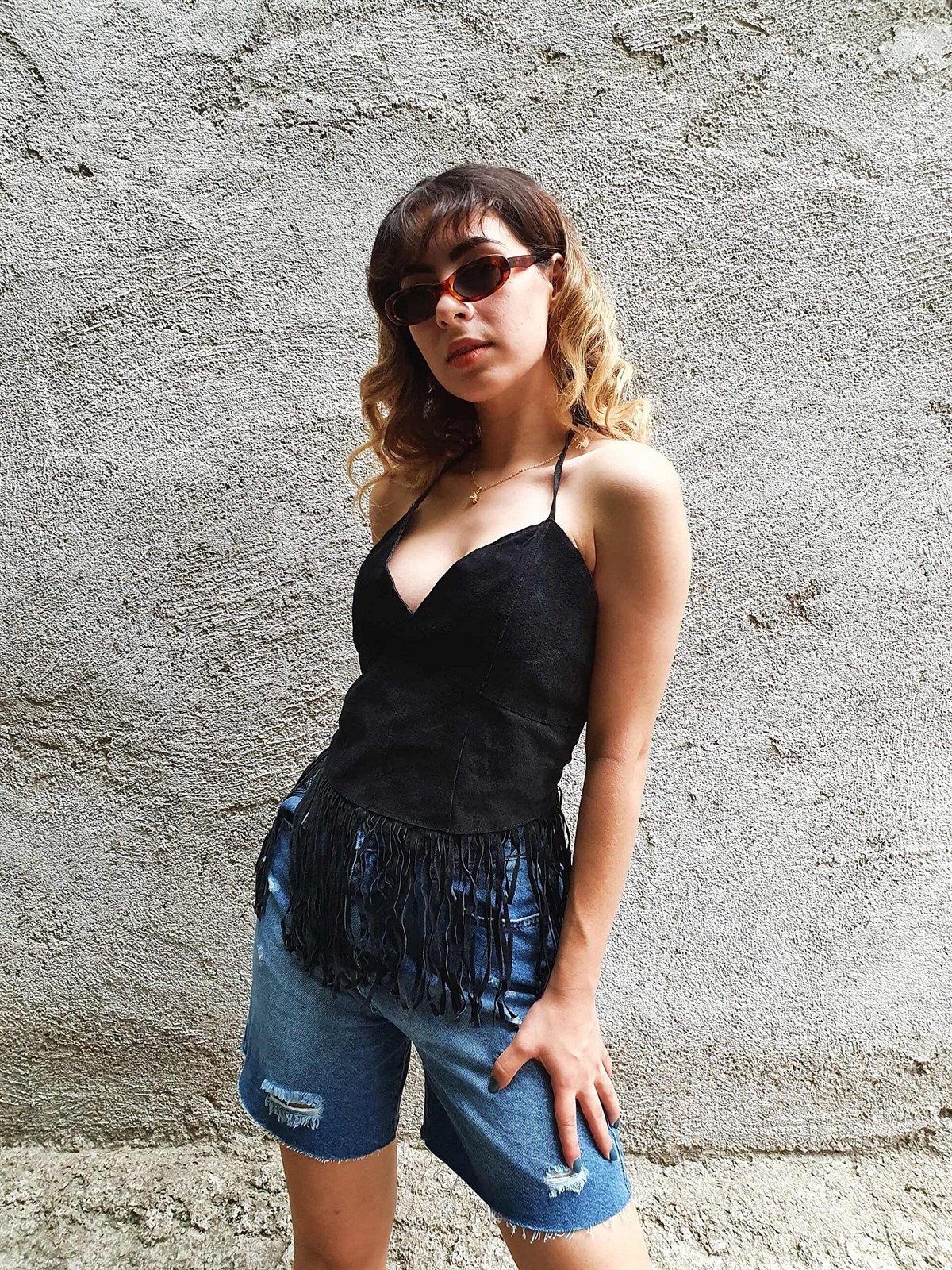 Vintage Deri Büstiyer