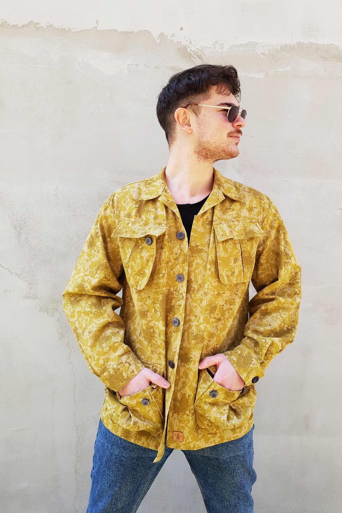 Vintage Desenli Ceket