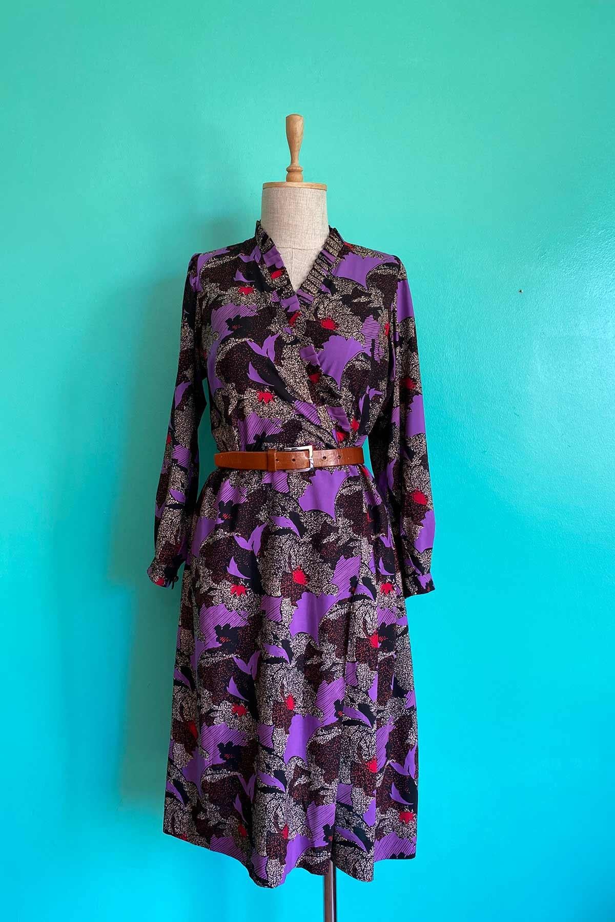 Vintage Desenli Elbise