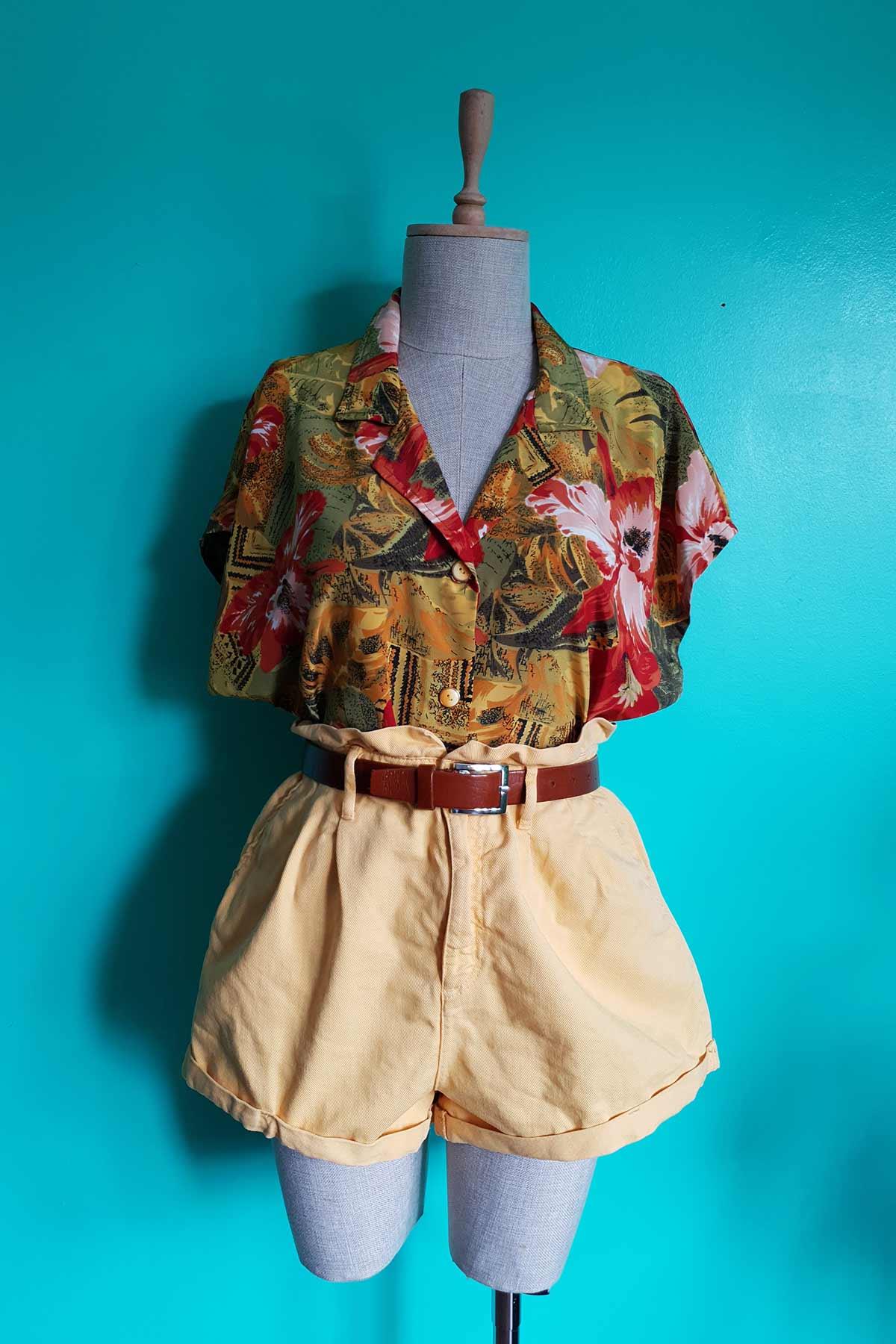 Vintage Desenli Gömlek