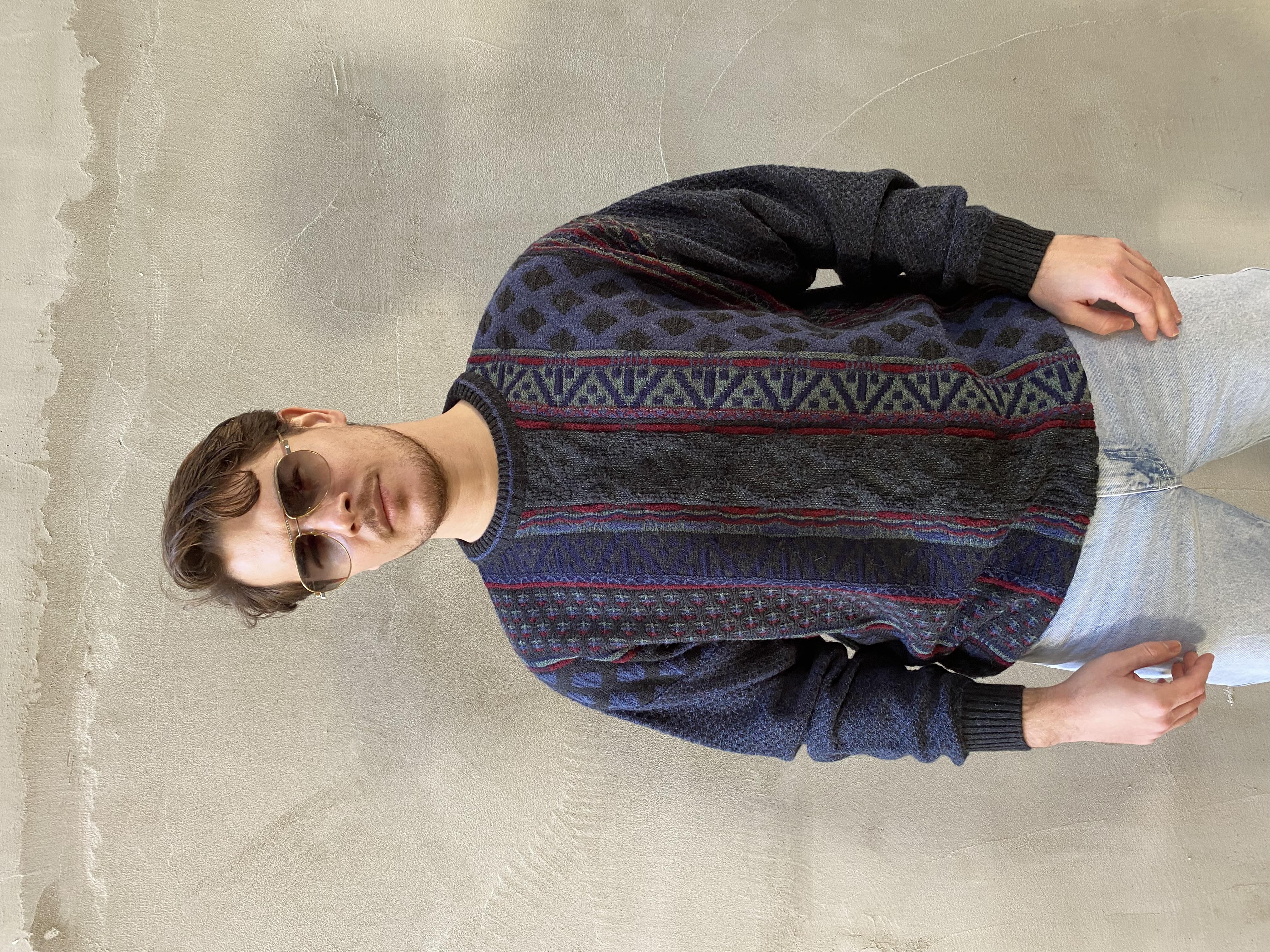 Vintage Desenli Kazak