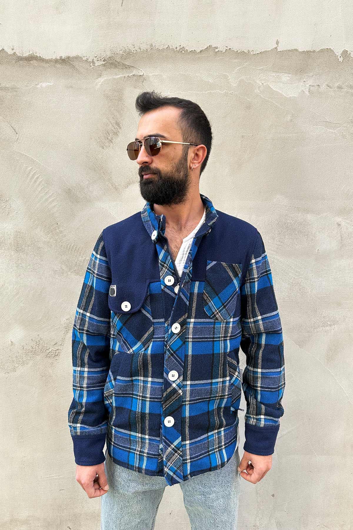 Vintage Ekose Yün Mont