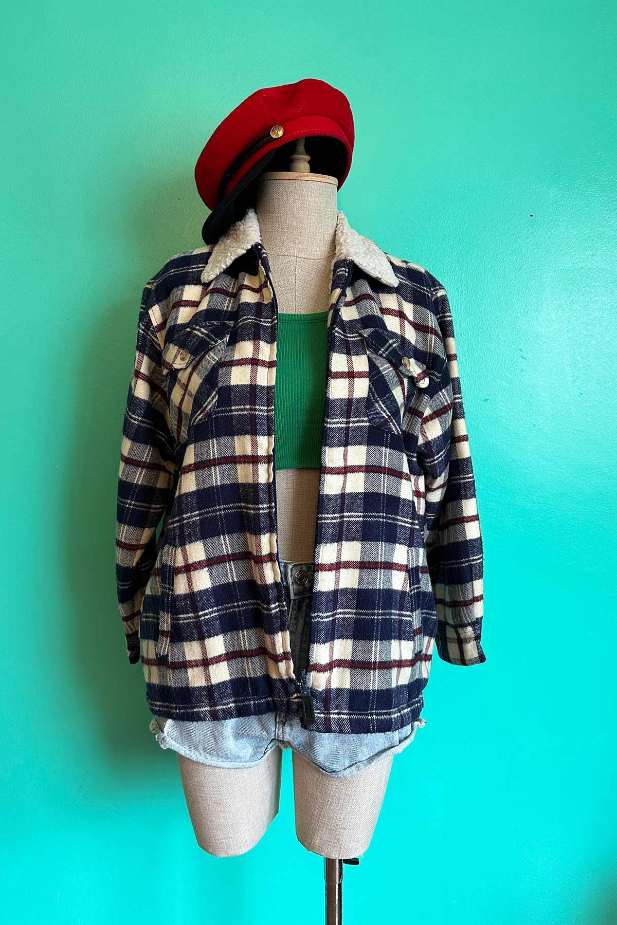 Vintage İçi Peluş Yünlü Oduncu Gömlek