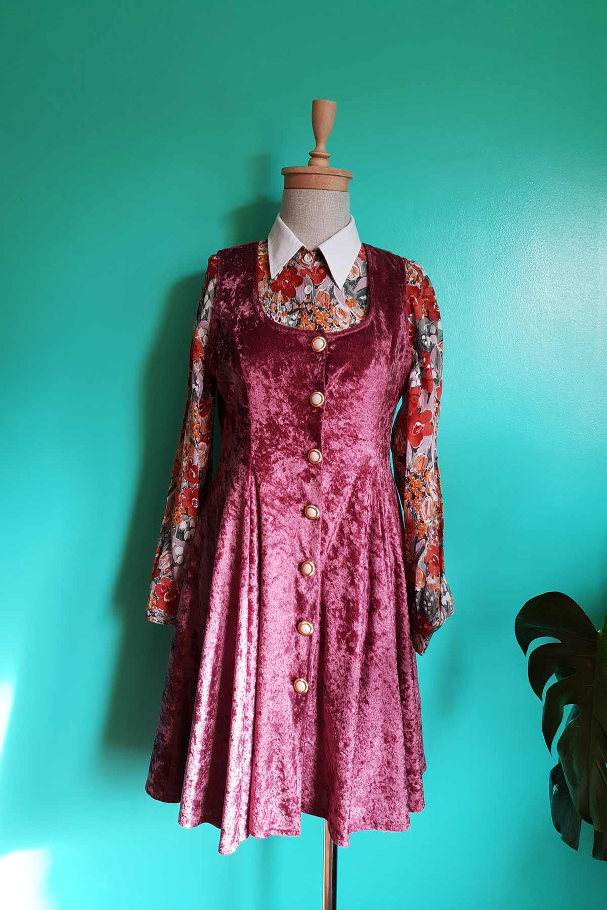 Vintage Kadife Elbise