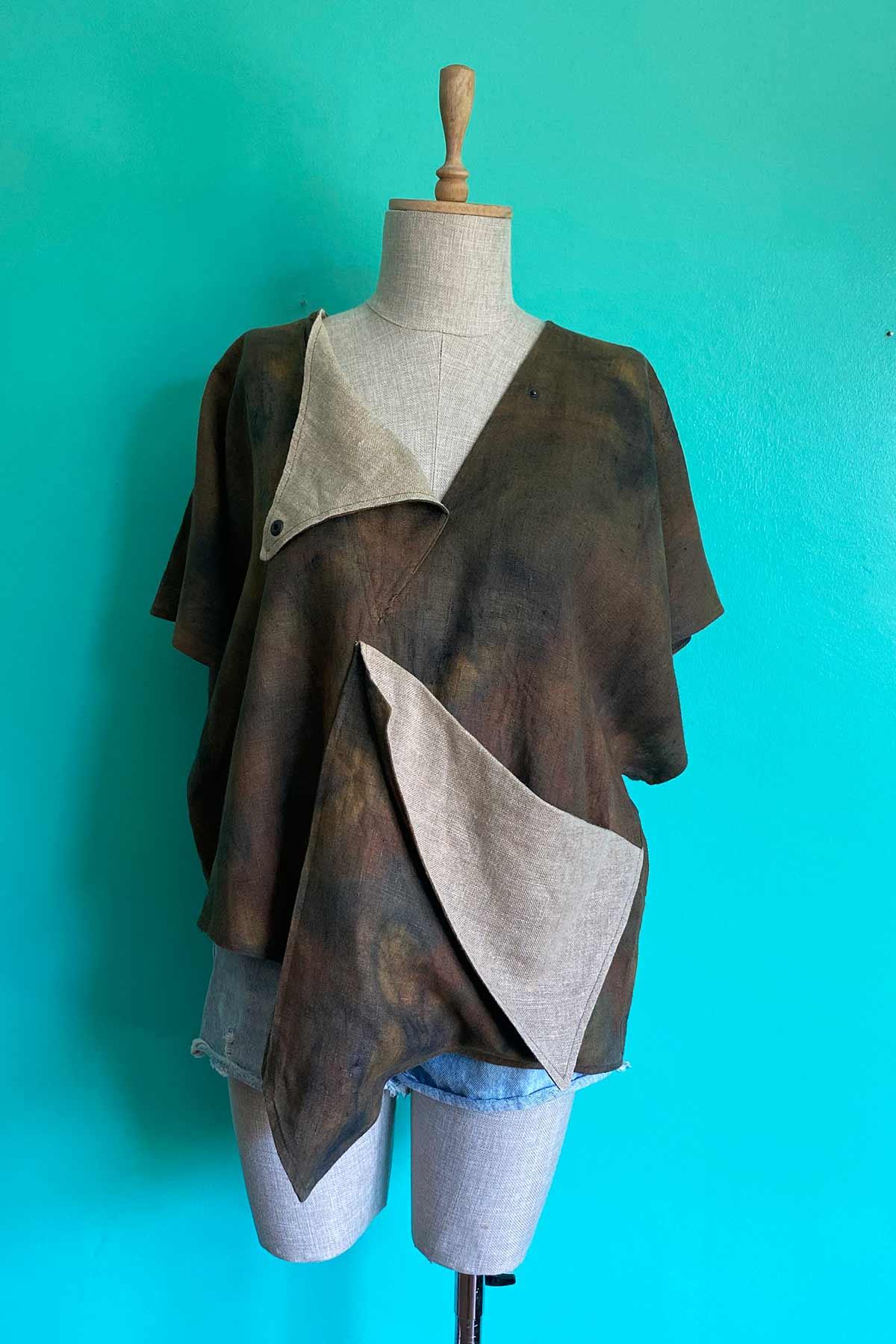 Vintage Keten Bluz