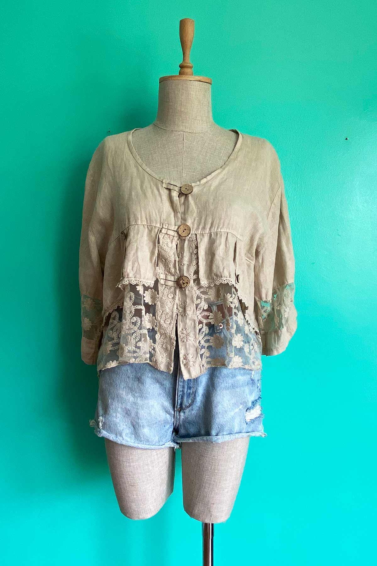 Vintage Keten Gömlek