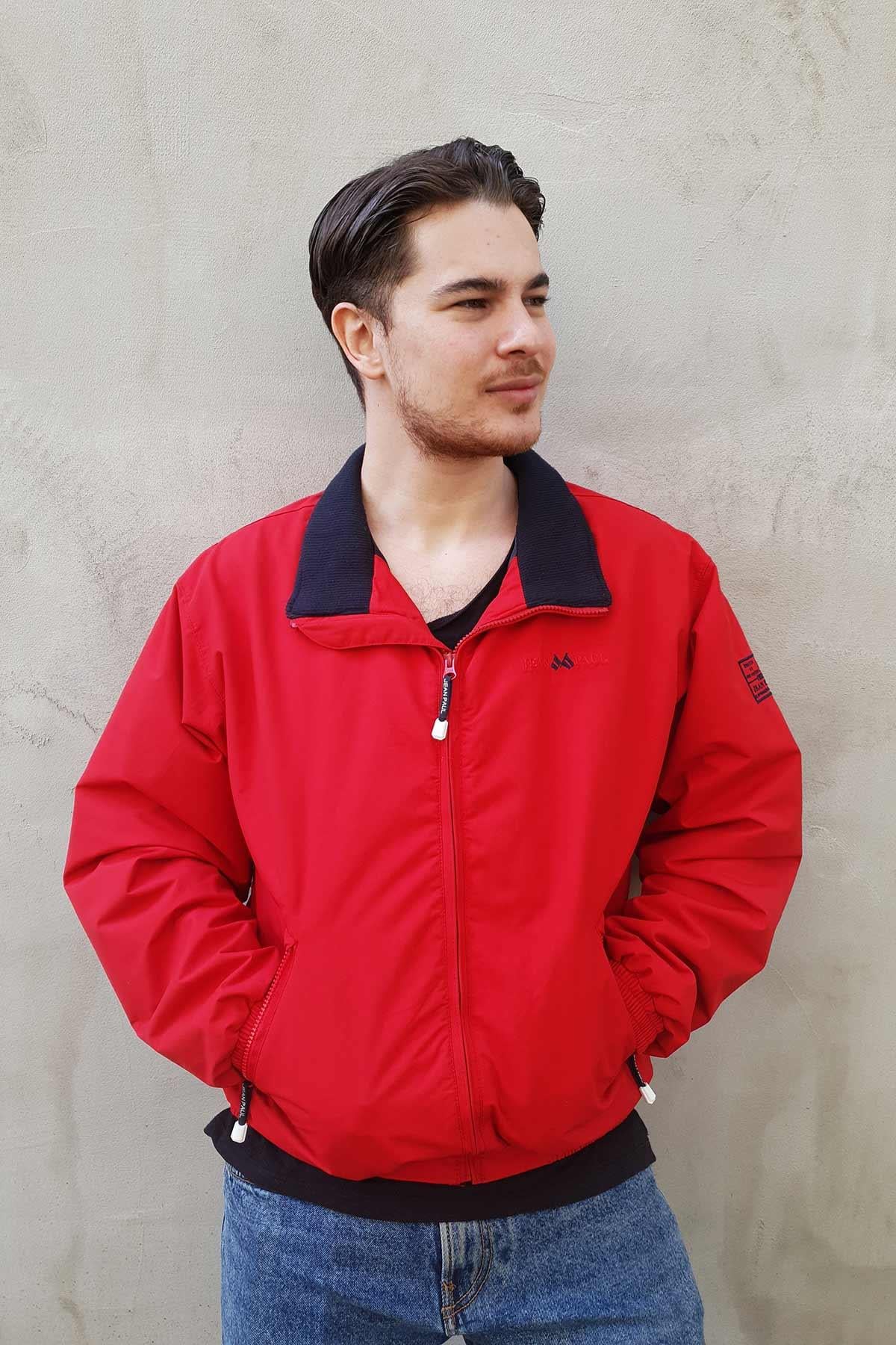 Vintage Kırmızı Bomber Mont