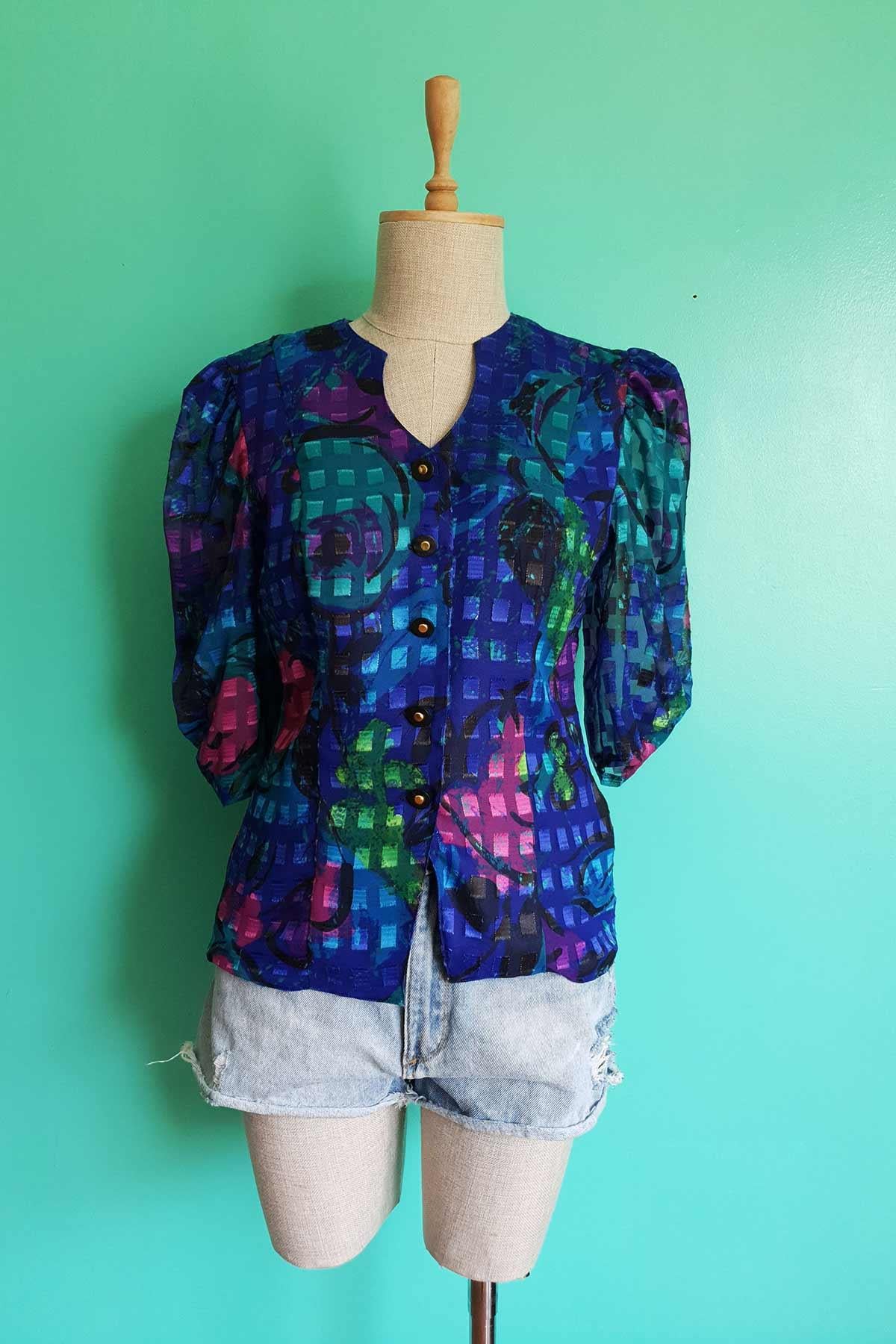 Vintage Kuşaklı Gömlek