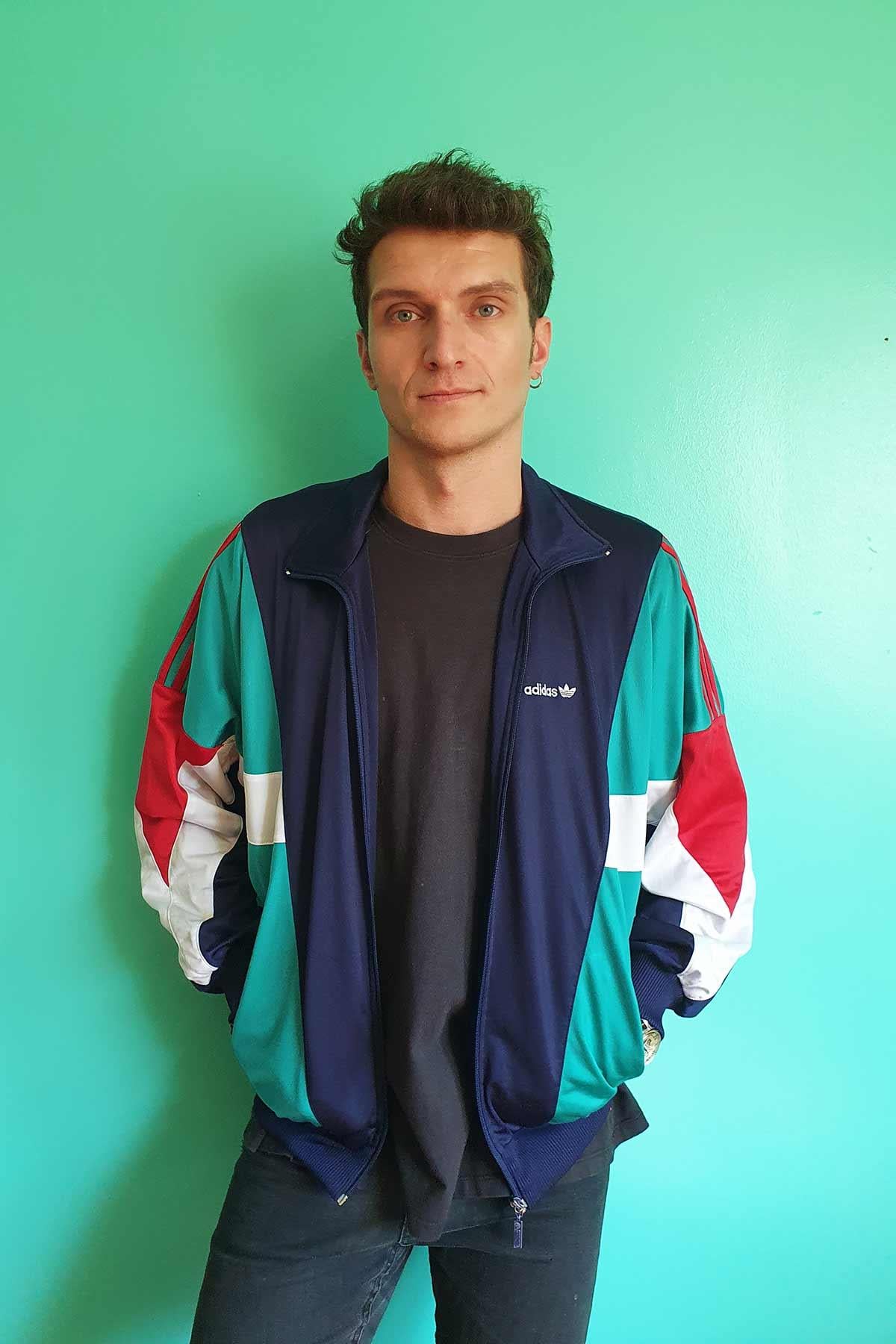 Vintage orj.Adidas Renkli Mevsimlik Mont