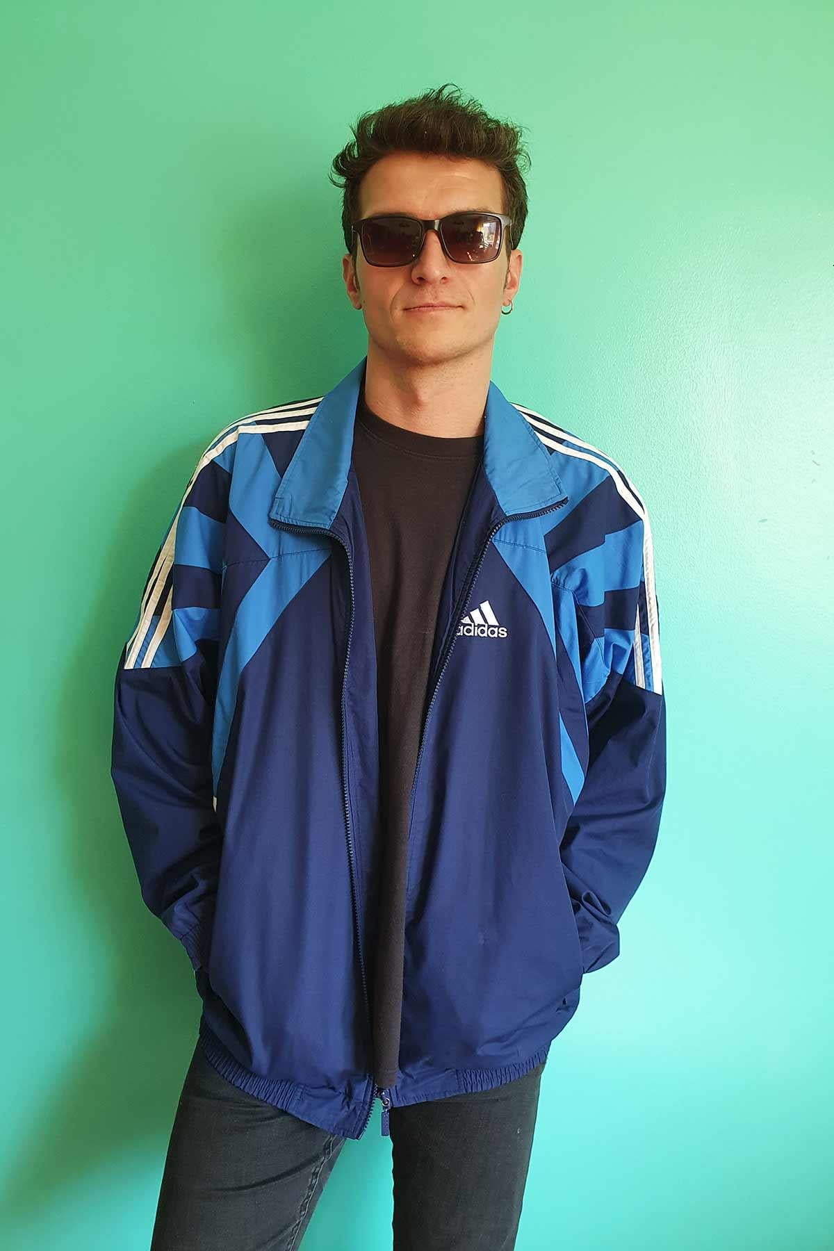Vintage orj.Adidas Mevsimlik Mavi Mont